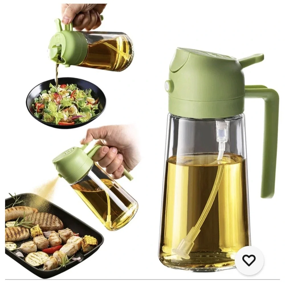 TrendPlain 2 in One Olive Oil 16 oz Spray Dispenser Kitchen Cooking
